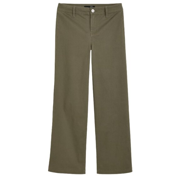 1822 Denim Denim - 1822 Denim Aurelle High Rise Wide Leg Jean Olive Green Women's 8 Inseam 30"